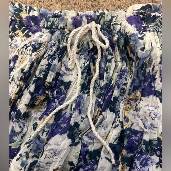 Vintage 90's TANGIBLES Floral Print Long Boho Whimsical Maxi Skirt Medium - Picture 7 of 9